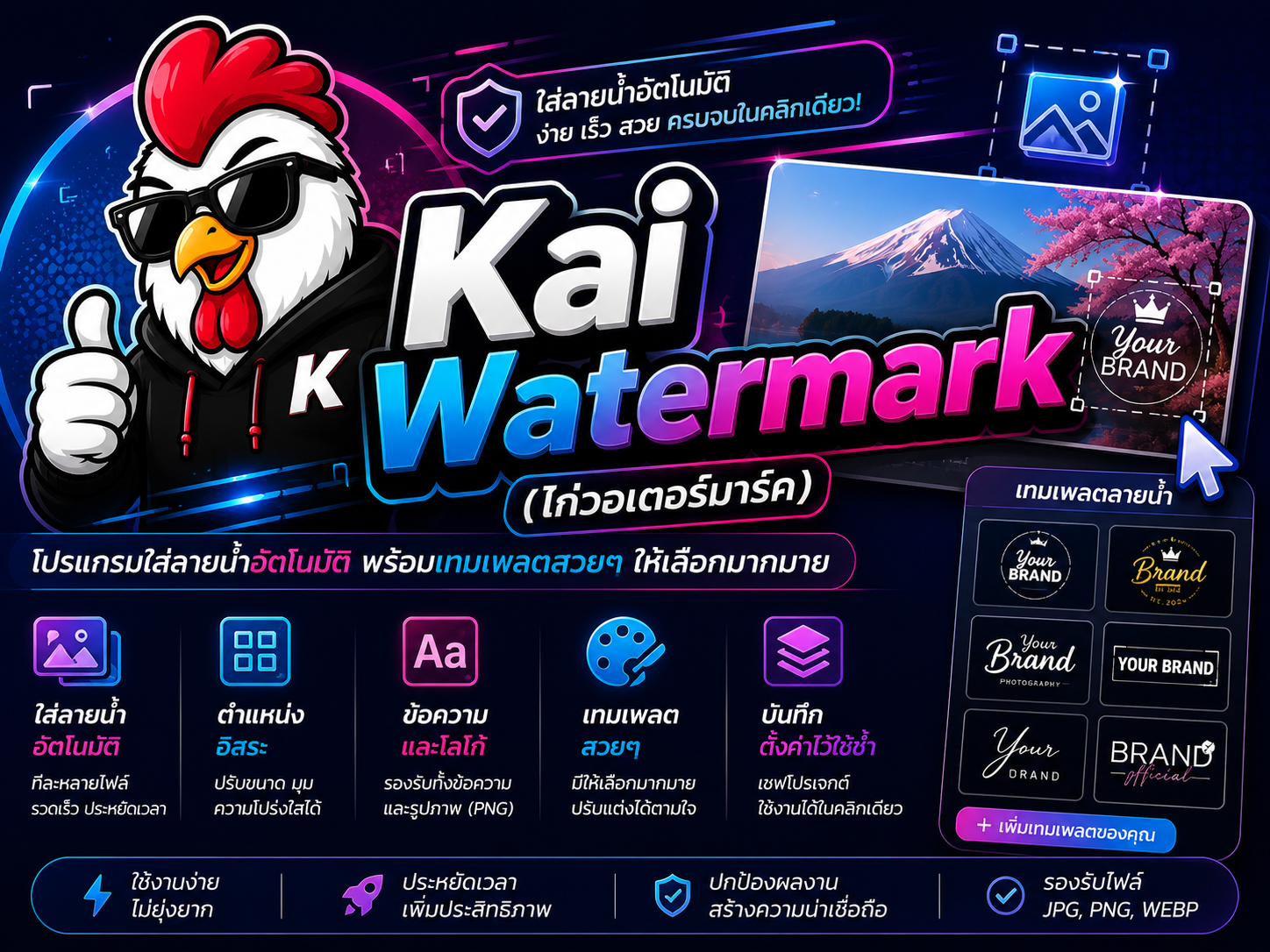 KaiWaterMark : ใส่ลายน้ำคลิป